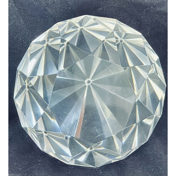 Tiffany & Co. Crystal Diamond Shape Paperweight Signed – Clear Glass – 4”  Read - Picture 7 of 12